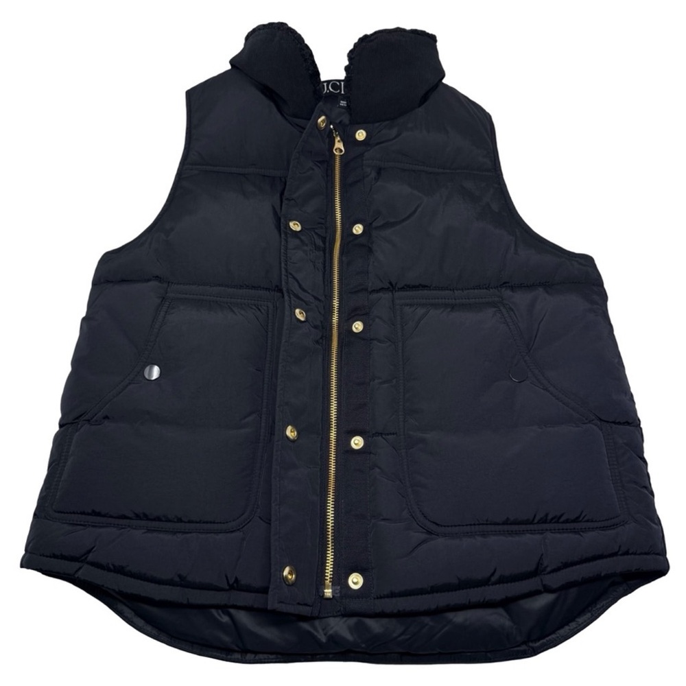 J. Crew Puffer Vest Size Small Black Primaloft Fill Insulated Style #CN06 HO25 - Picture 3 of 10